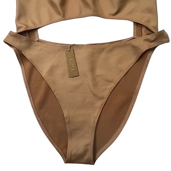 SKIMS Wet Jersey Cutout Bodysuit Ochre Womens Large - Picture 6 of 12